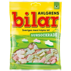 AHLGRENS Bilar Sursockrade Sour Soft Chewy Marshmallow Cars